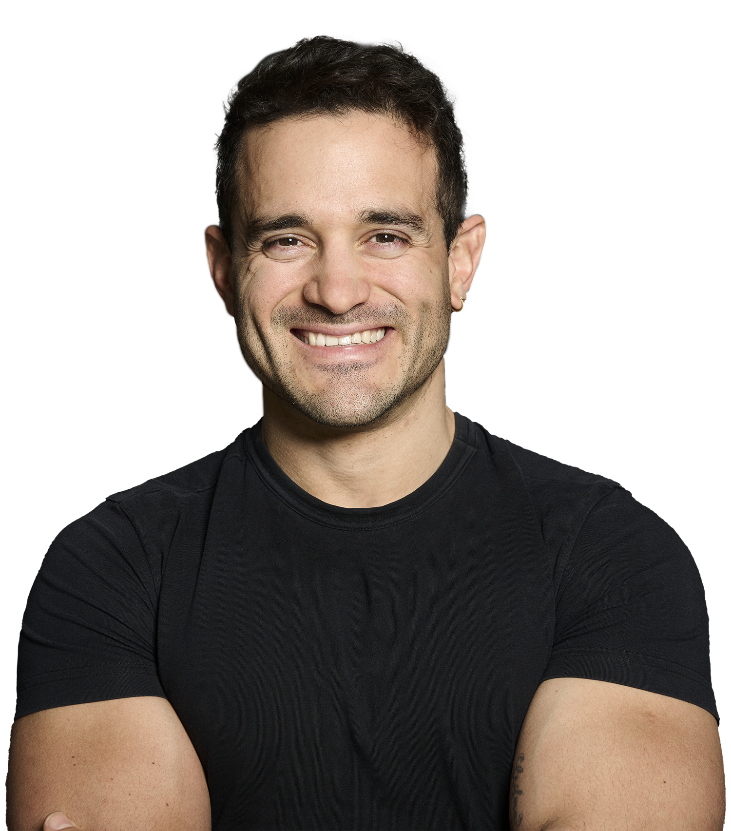 Porträt von Coach Ray mit schwarzem Shirt. Er ist Personal Trainer in Konstanz.